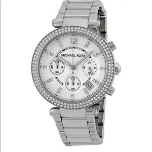 NWT Michael Kors Silver Bling Watch